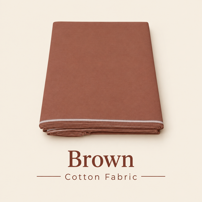 Brown cotton khaddar Fabrics