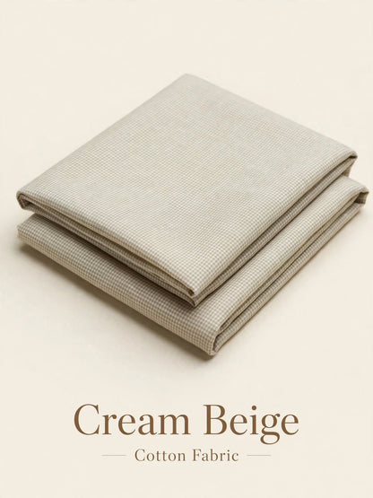Cream Beige Cotton Khaddar Fabrics