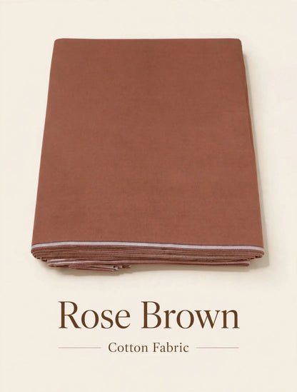 Rose Brown Cotton Khaddar Fabrics