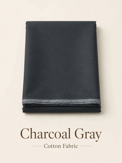 Charcol Gray Cotton Khaddar Fabrics