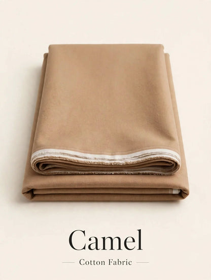 Camel Cotton khaddar Fabrics